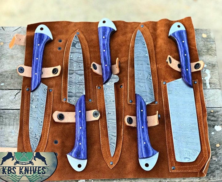 KBS Knives Store Kitchen Knives Set Damascus BBQ Knives Set