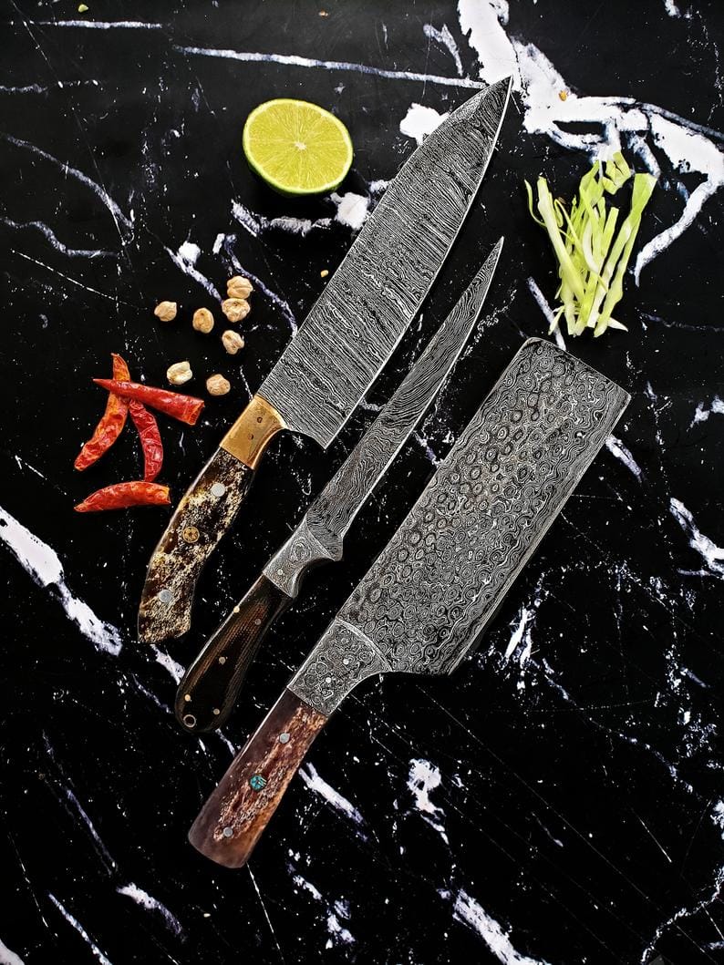 KBS Knives Store Kitchen Knives Set DAMASCUS KITCHEN SET