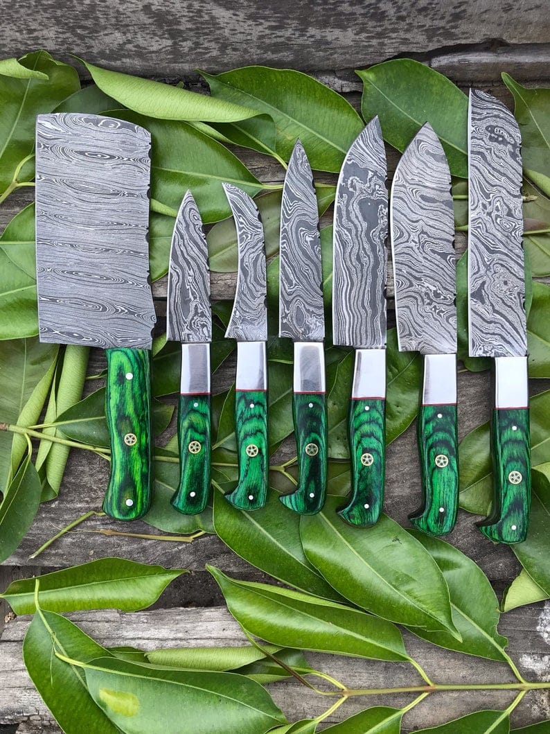 KBS Knives Store Kitchen Knives Set DAMASCUS STEEL KITCHEN KNIVES SET