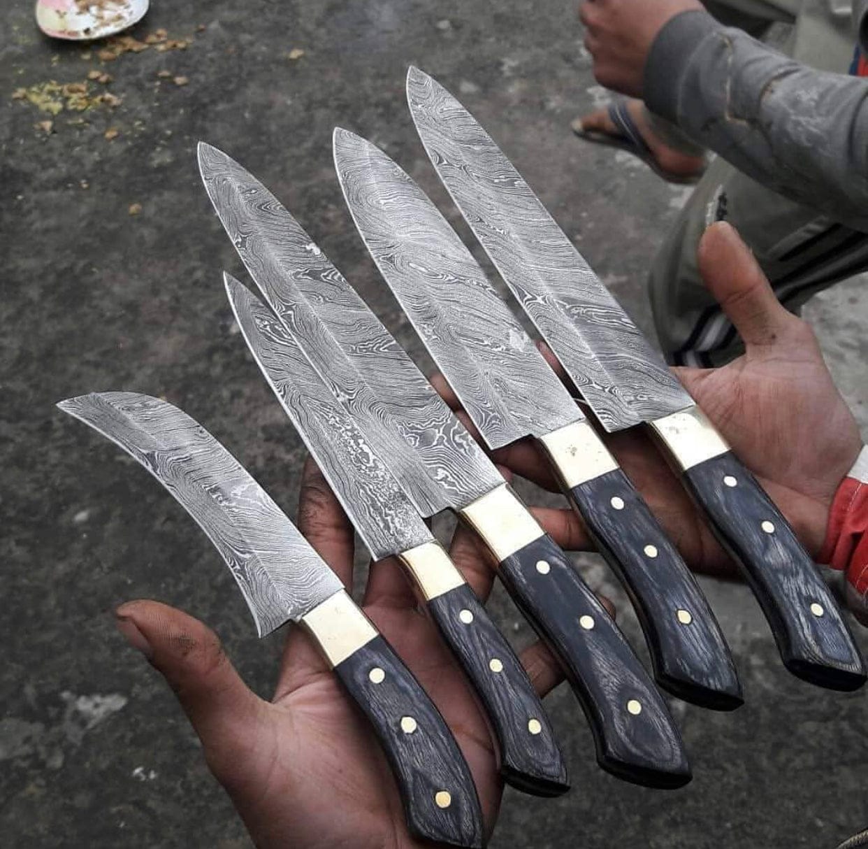 KBS Knives Store Kitchen Knives Set Damascus Steel Kitchen Knives Set