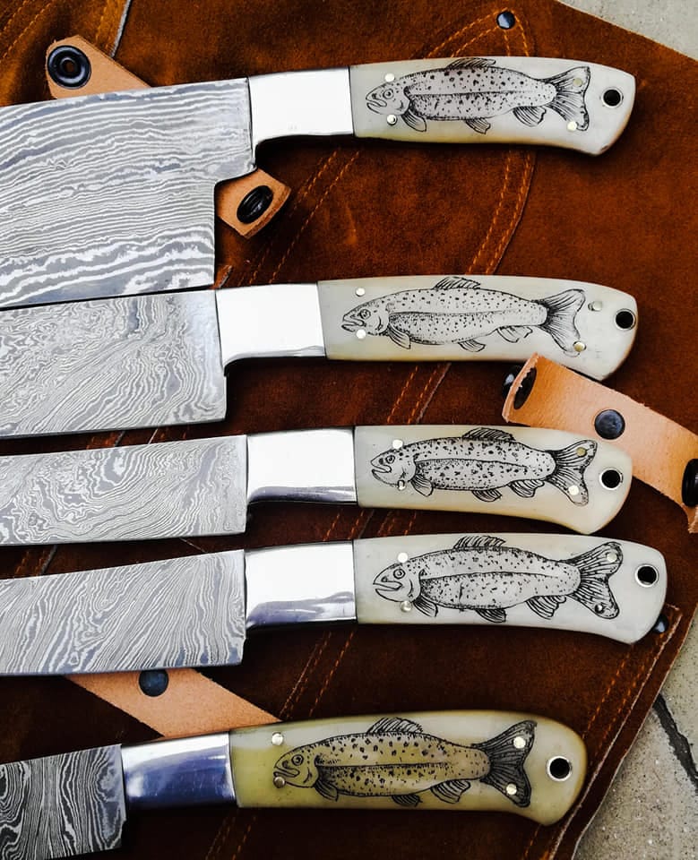 KBS Knives Store Kitchen Knives Set Engraved Kitchen Set