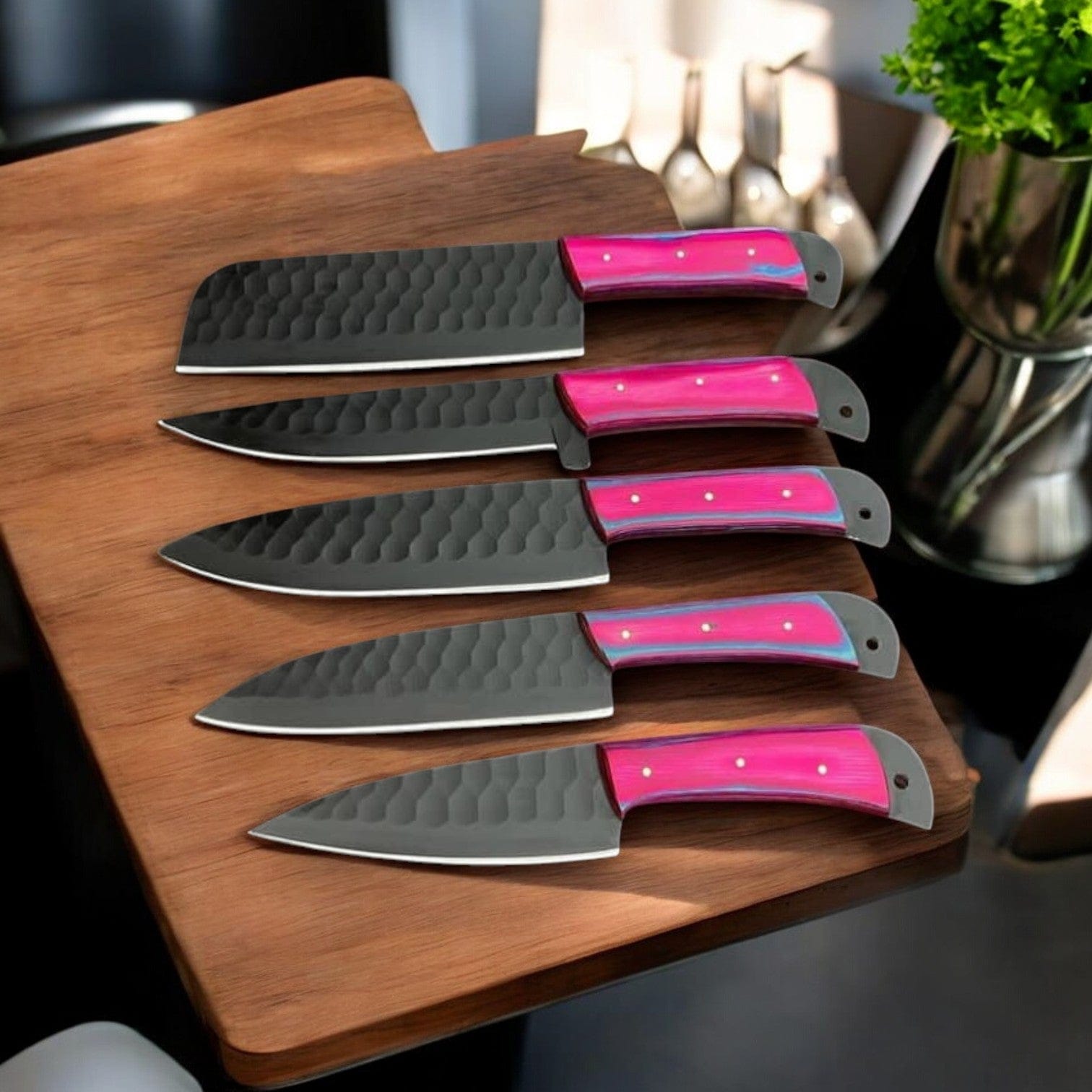 KBS Knives Store Kitchen Knives Set Handcrafted Premium Custom  Knife Set For Chefs – Stainless Steel & Exotic Wood