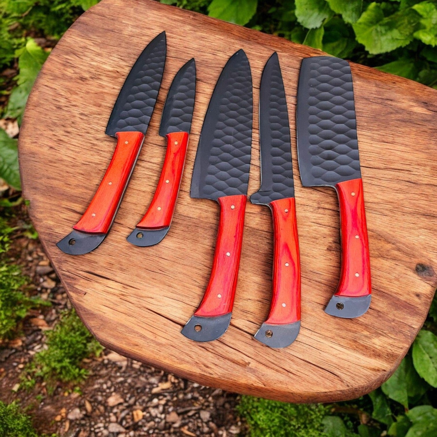 KBS Knives Store Kitchen Knives Set Premium Custom Knife Set for Chefs – Stainless Steel, Exotic Wood