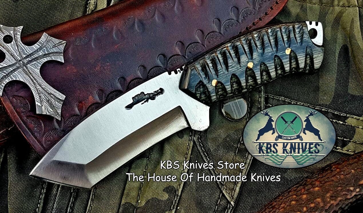 KBS Knives Store Knives Custom Handmade D2 Steel Blade Tanto Knife