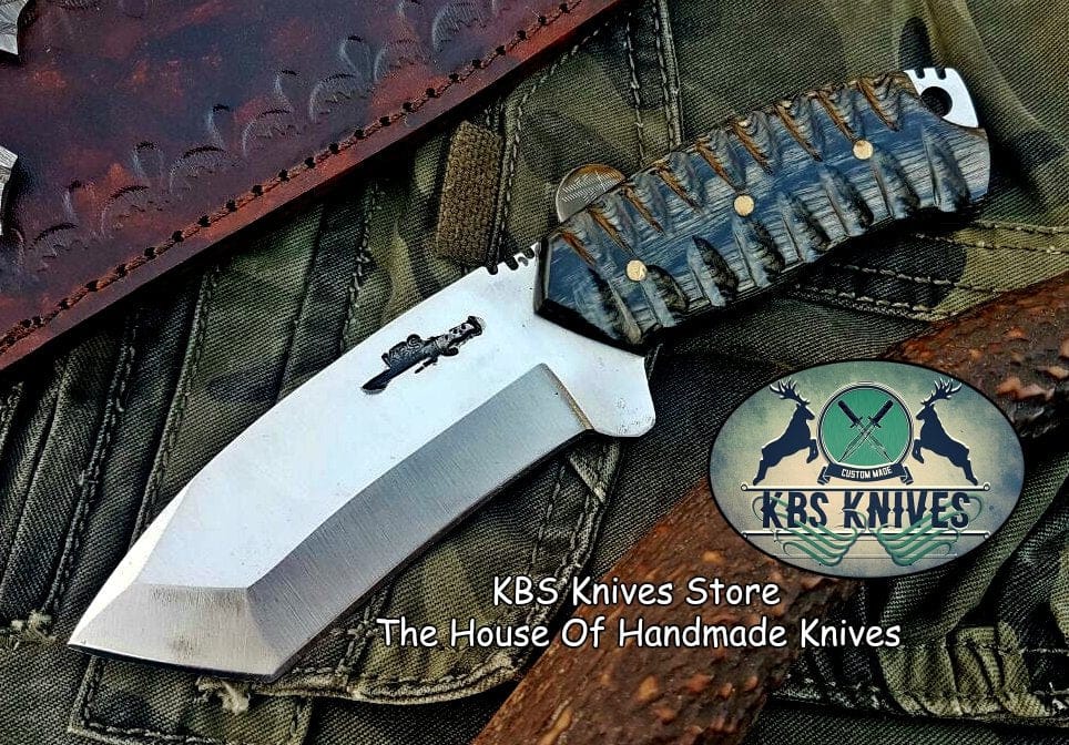 KBS Knives Store Knives Custom Handmade D2 Steel Blade Tanto Knife
