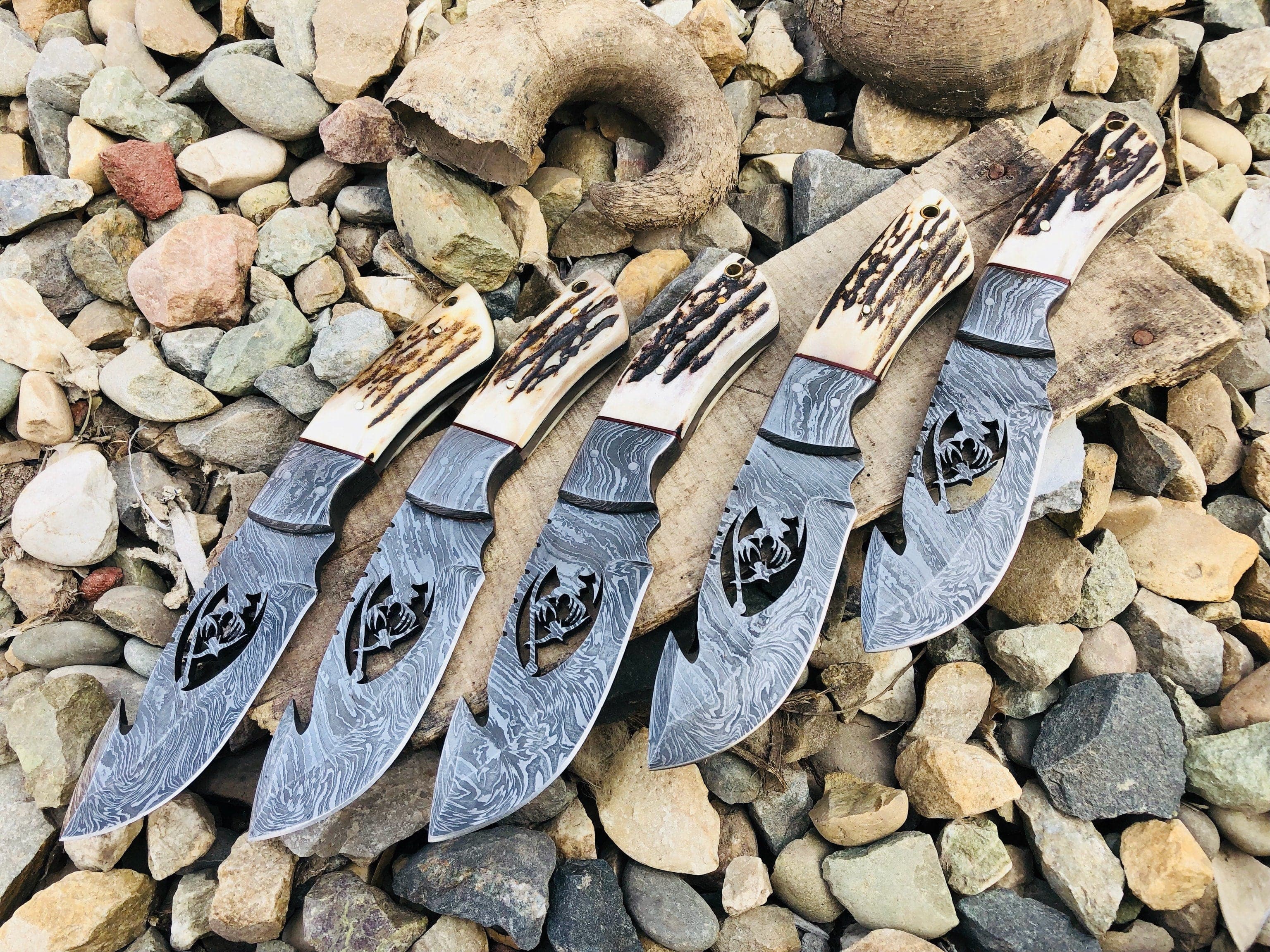 KBS Knives Store Knives Custom Handmade Damascus steel guthook knives