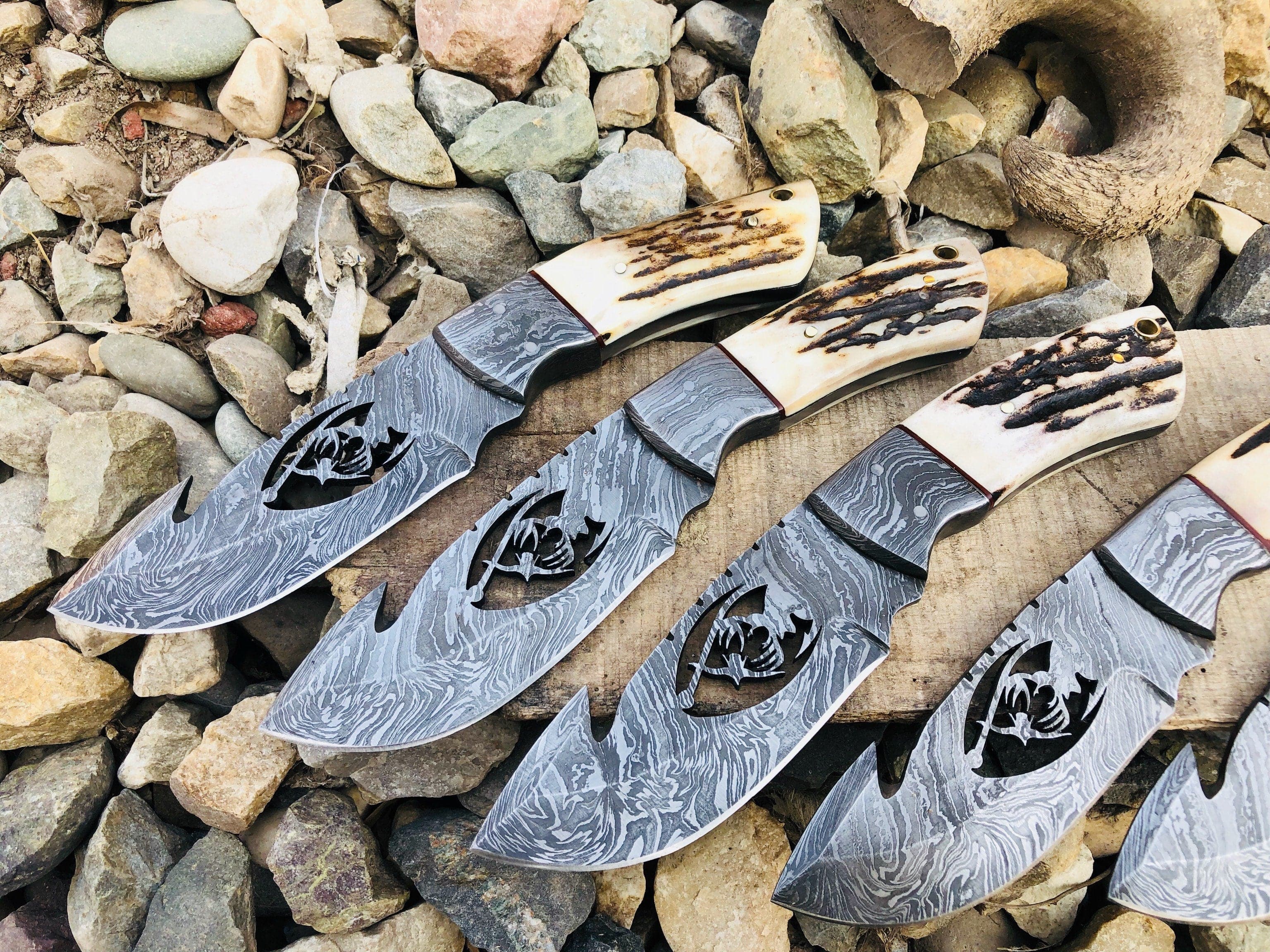 KBS Knives Store Knives Custom Handmade Damascus steel guthook knives