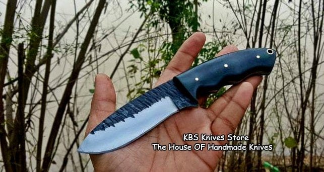 KBS Knives Store Knives Custom Handmade Hammered 1095 High Carbon Steel Blade Knife