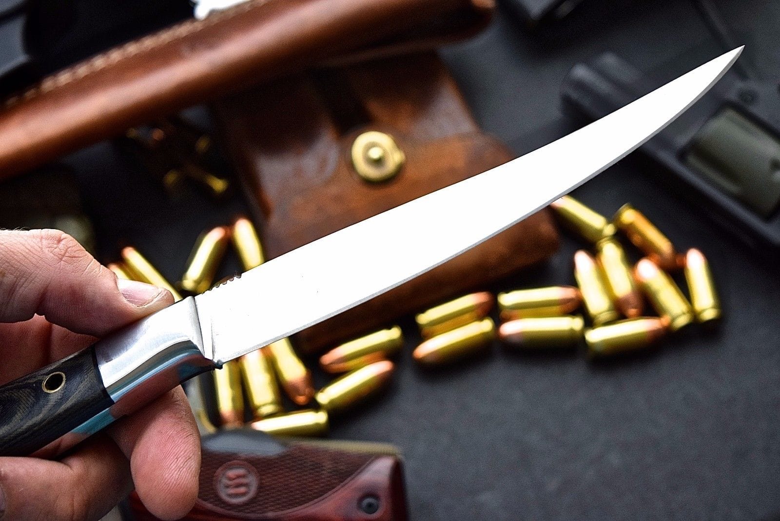 KBS Knives Store Knives D2 Steel Handmade Fillet Boning Knife With Micarta Handle - 11 Inches" by KBS Knives Store