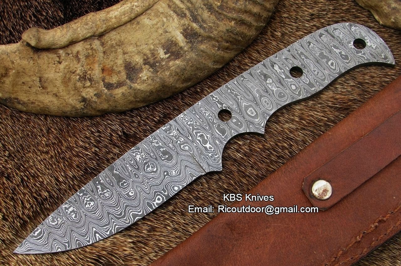 KBS Knives Store Knives Damascus Blank Blade