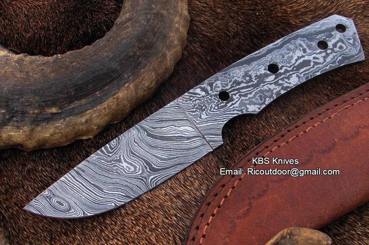 KBS Knives Store Knives Damascus Blank Blade
