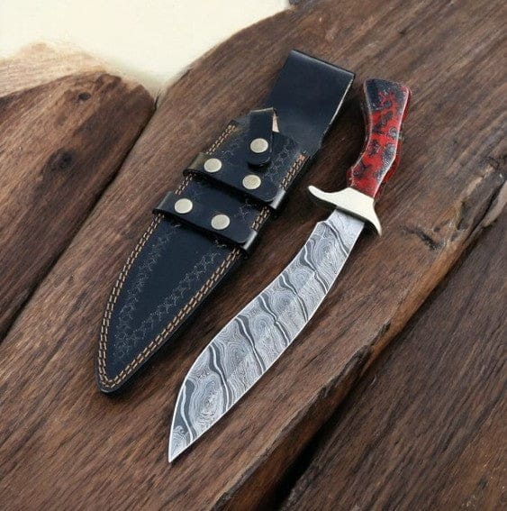 KBS Knives Store Kukri Authentic Gurkha Knife 15" Damascus with Sheath