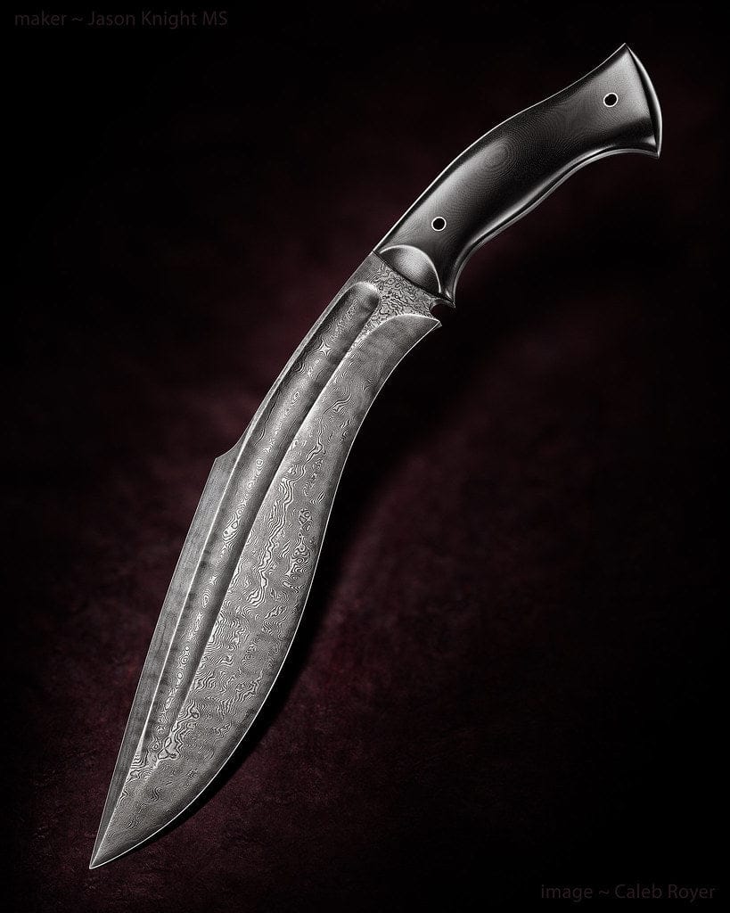 KBS Knives Store Kukri Authentic Khukuri Knife – Damascus Blade, G10 Handle
