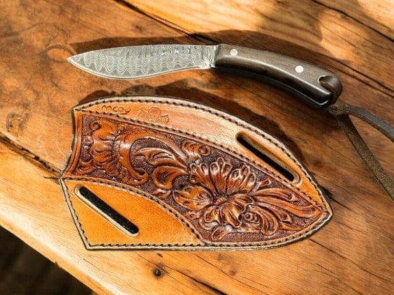 KBS Knives Store Kukri Mini Kukri Blade – Damascus Steel Walnut Handle