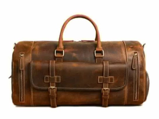 KBS Knives Store Leather Bag Leather Duffle Bag With Shoe Compartment