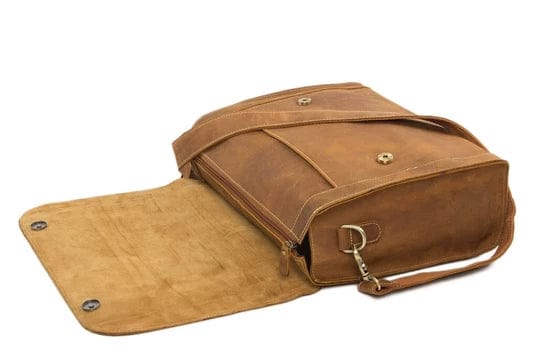 KBS Knives Store Leather Bag Light Brown Leather Camera Bag