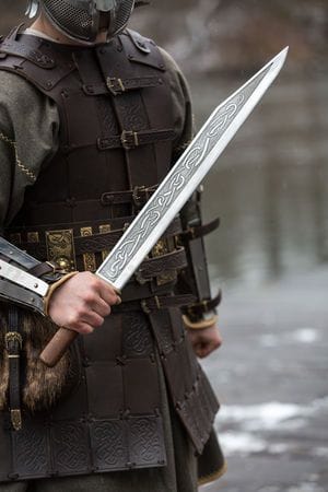 KBS Knives Store Seax Custom Handmade Viking Seax Knife with Leather Sheath