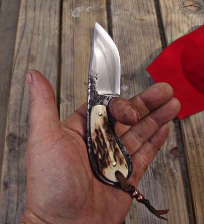 KBS Knives Store Skinner Knife Custom Hand Forged 1095 Steel Mini EDC Skinner Knife