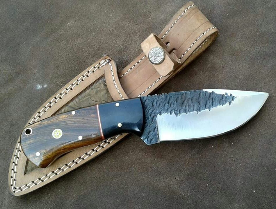 KBS Knives Store Skinner Knife Custom Handmade 1095 HC Hand Forged Steel Hunting/Skinning Knife