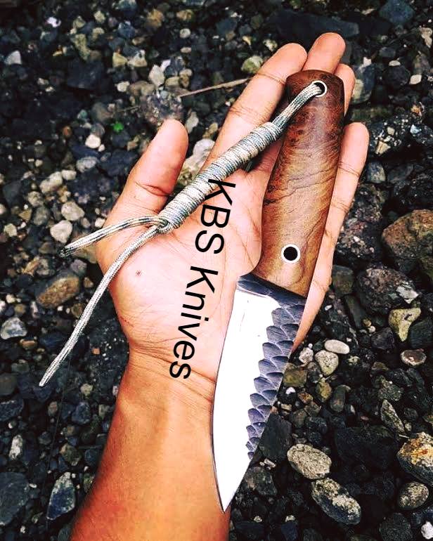 KBS Knives Store Skinner Knife Custom Handmade D2 Hand Forged Steel Hunting/Skinning Knife