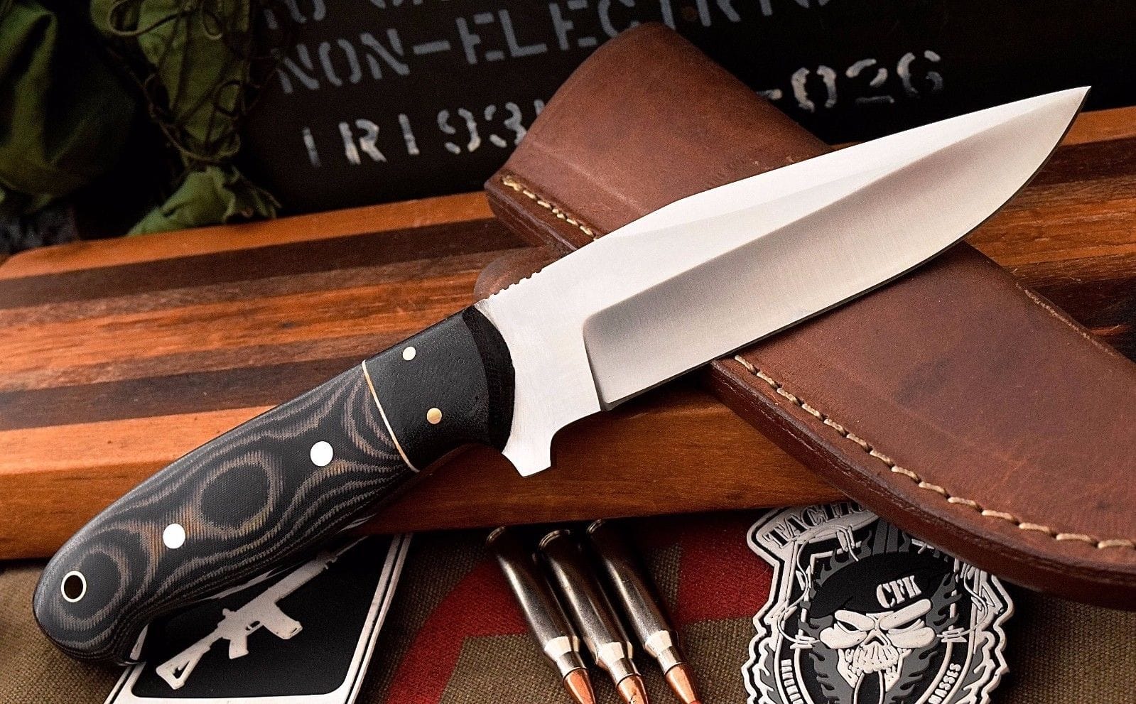 KBS Knives Store Skinner Knife Custom Handmade D2 Tool Steel Bushcraft Hunter Skinning Knife