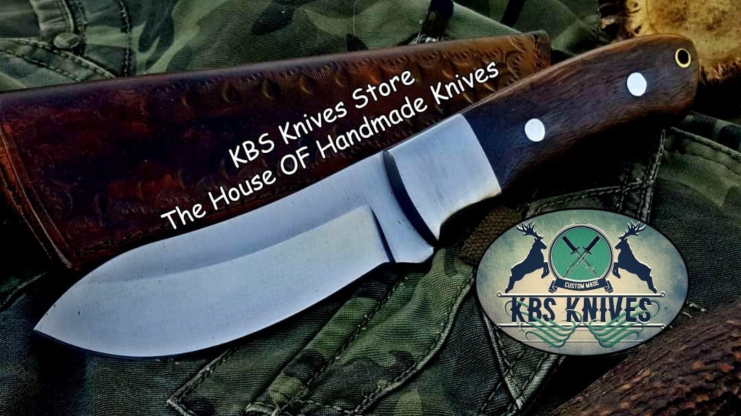KBS Knives Store Skinner Knife Custom Handmade D2 Tool Steel Hunting Skinner Knife