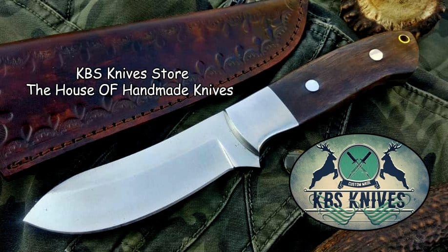 KBS Knives Store Skinner Knife Custom Handmade D2 Tool Steel Hunting Skinner Knife