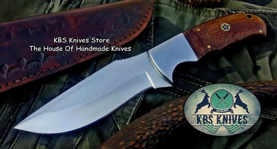 KBS Knives Store Skinner Knife Custom Handmade D2 Tool Steel  Hunting Skinning Camping Knife