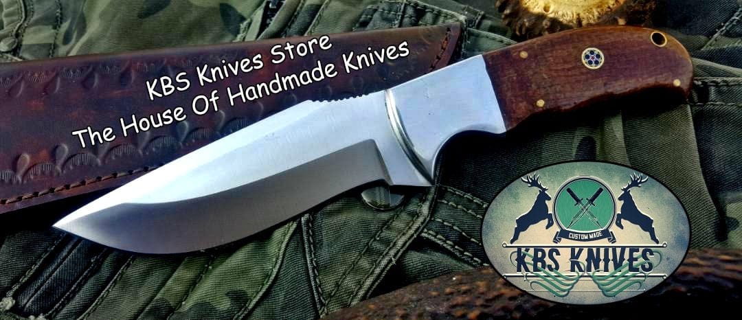 KBS Knives Store Skinner Knife Custom Handmade D2 Tool Steel  Hunting Skinning Camping Knife