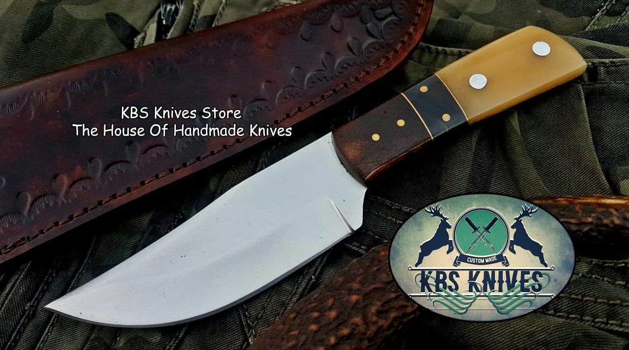 KBS Knives Store Skinner Knife Custom Handmade D2 Tool Steel Hunting Skinning Knife