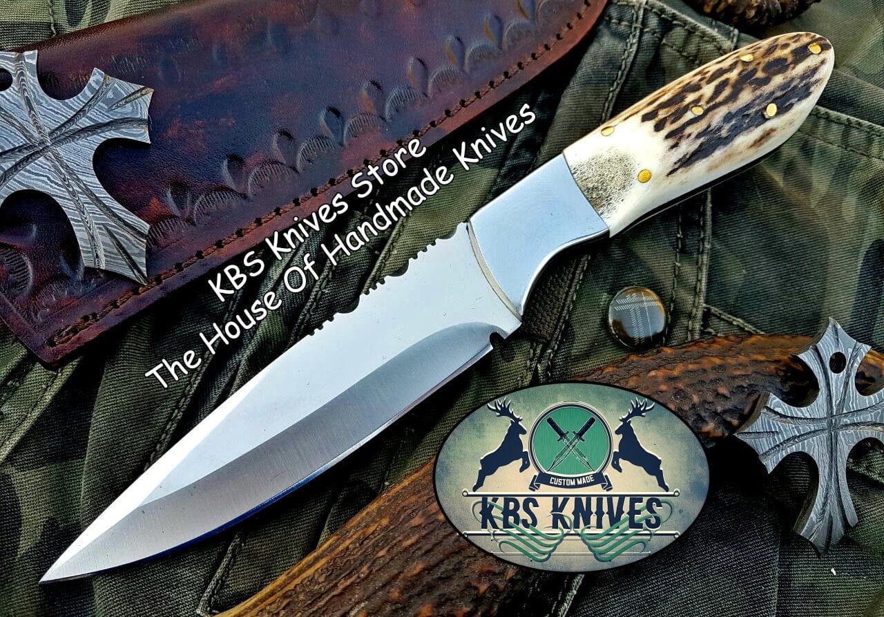 KBS Knives Store Skinner Knife Custom Handmade D2 Tool Steel Hunting Skinning Knife