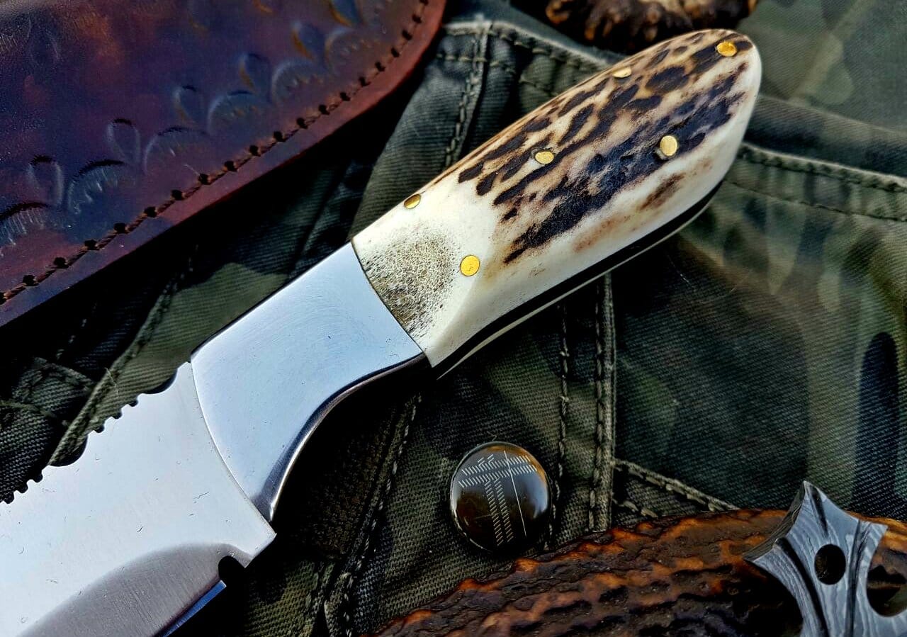 KBS Knives Store Skinner Knife Custom Handmade D2 Tool Steel Hunting Skinning Knife