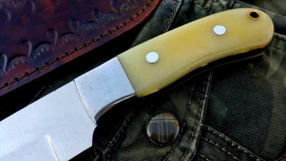 KBS Knives Store Skinner Knife Custom Handmade D2 Tool Steel Hunting Skinning Knife
