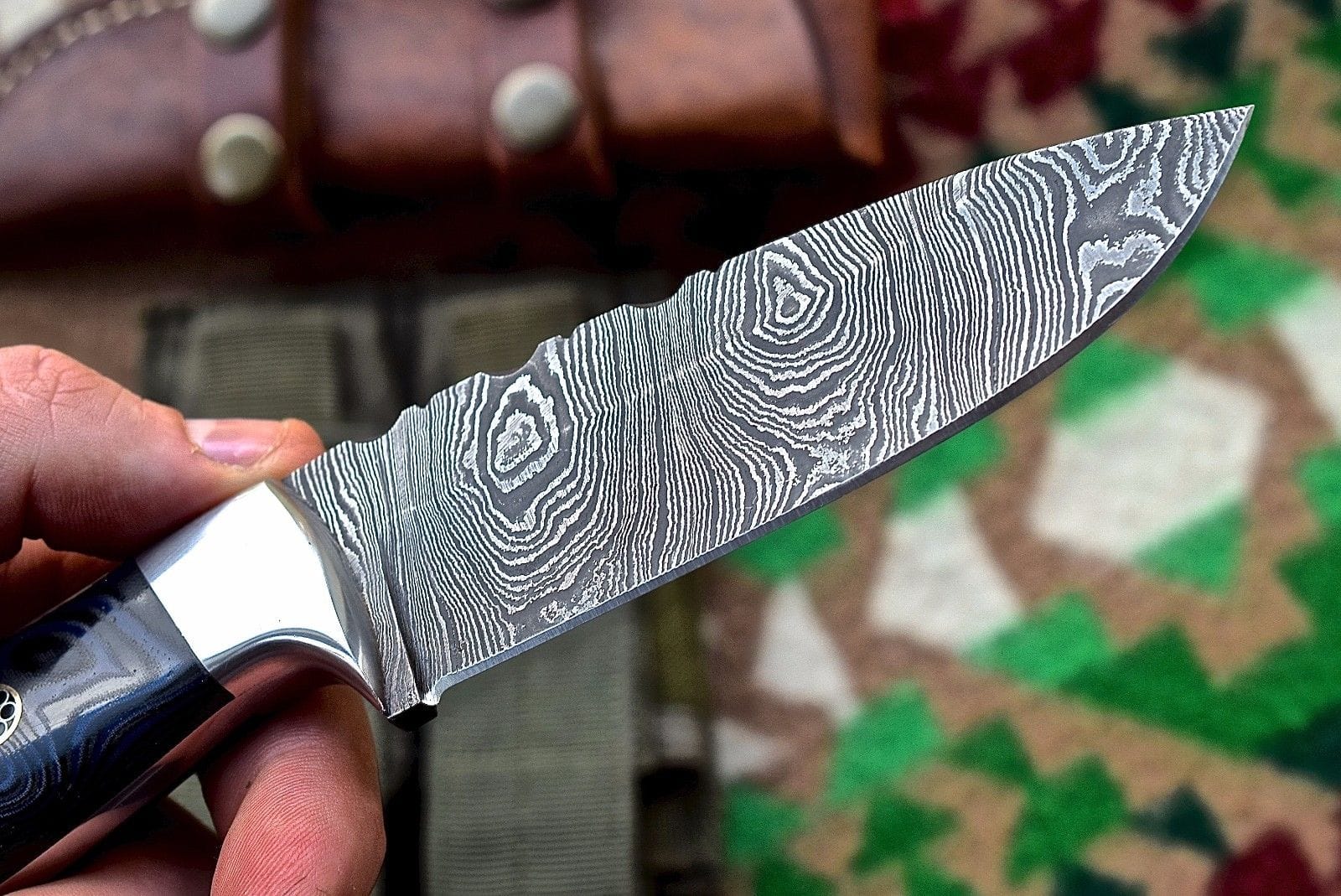 KBS Knives Store Skinner Knife Custom Handmade Damascus Bushcraft Hunting Skinning Skinner Micarta Knife