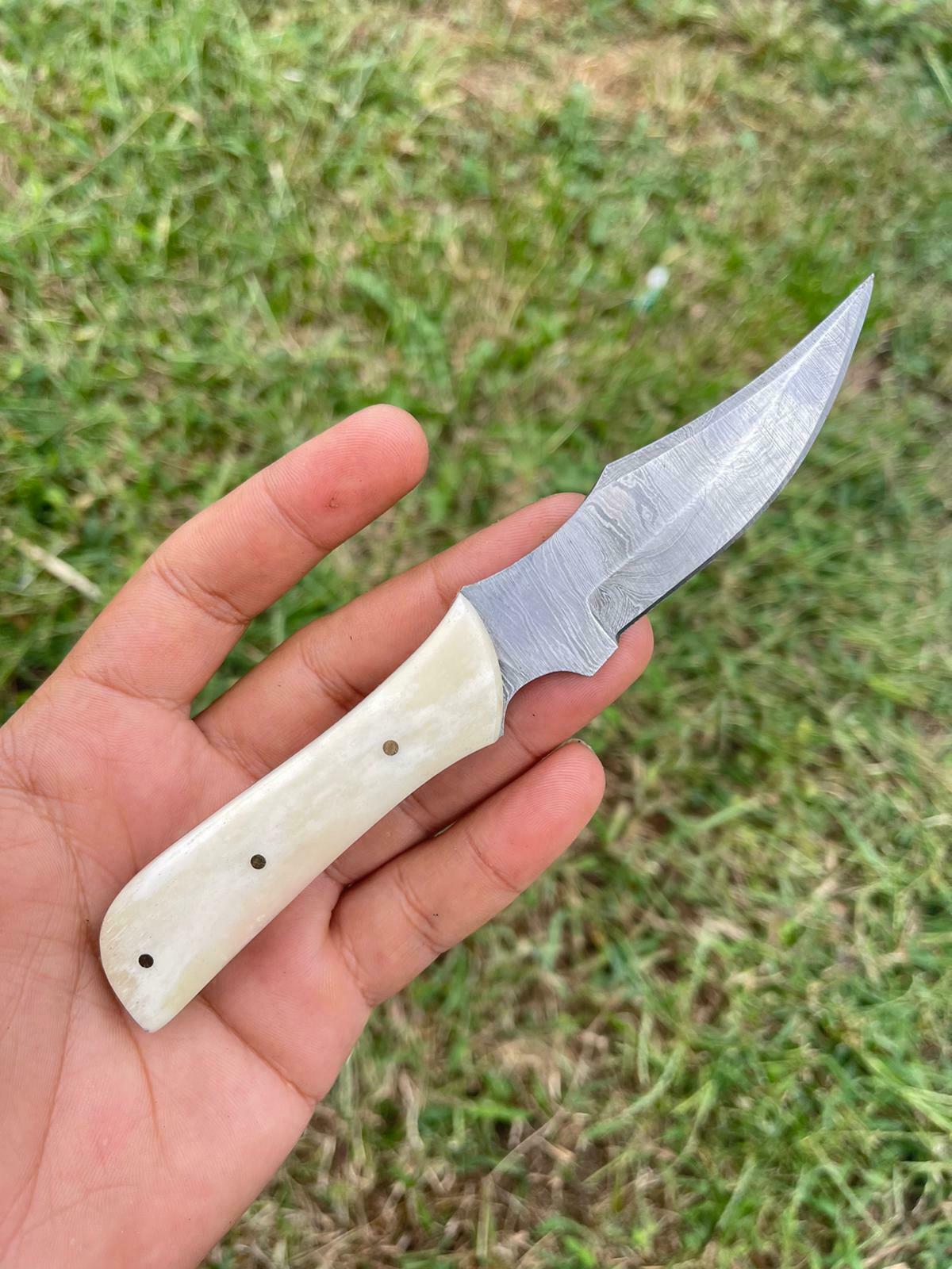 KBS Knives Store Skinner Knife Custom Handmade Damascus Skinner Knife
