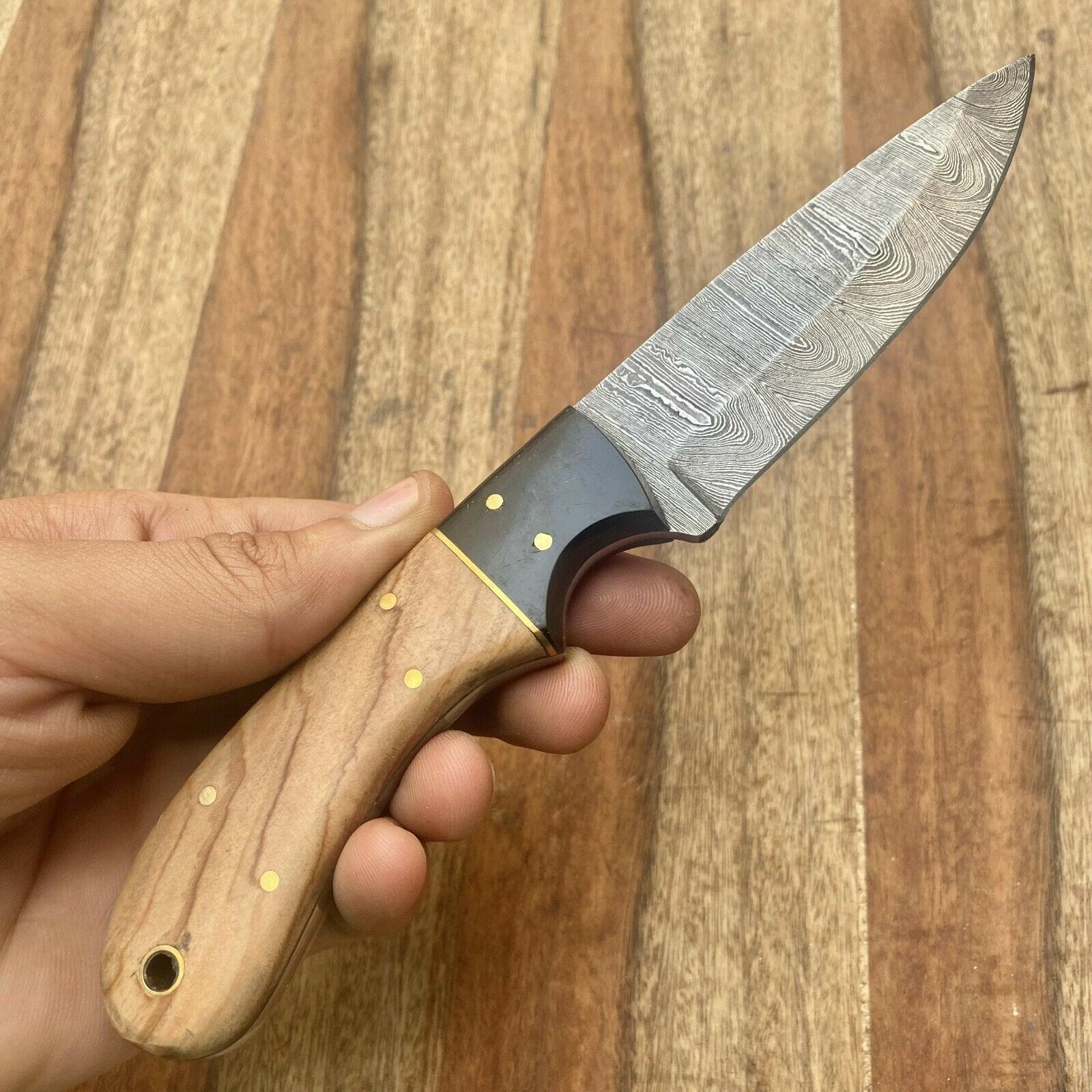 KBS Knives Store Skinner Knife Custom Handmade Damascus Skinning Hunting Knife