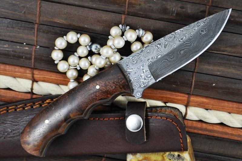 KBS Knives Store Skinner Knife Custom Handmade Damascus Steel EDC Skinning Knife