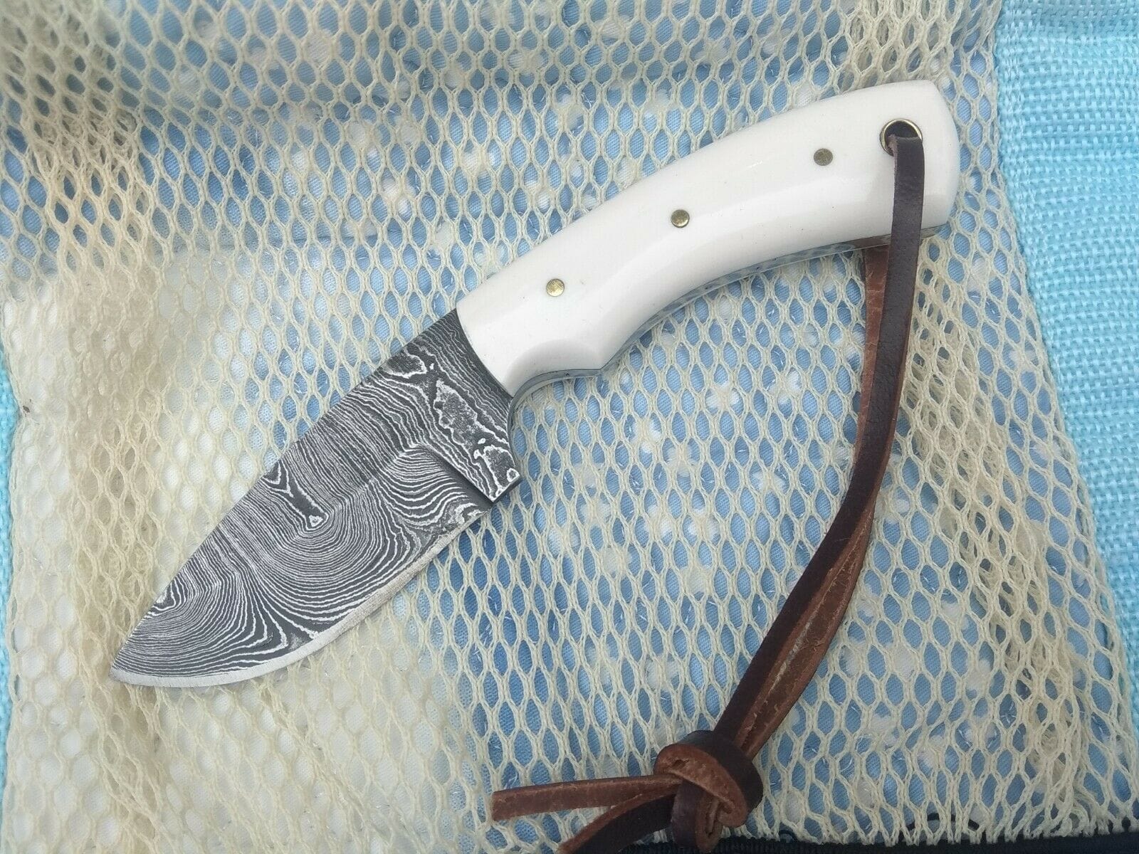 KBS Knives Store Skinner Knife Custom Handmade Damascus Steel Fixed Blade Skinning Knife