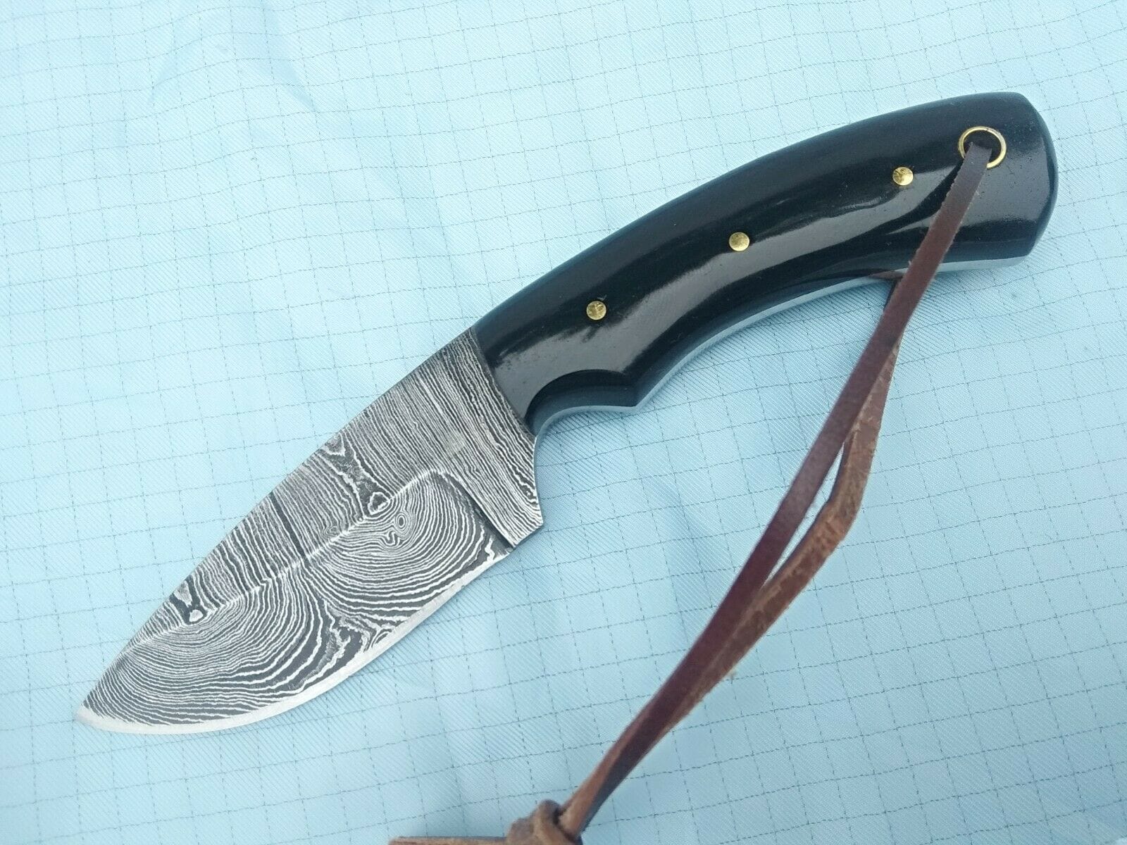 KBS Knives Store Skinner Knife Custom Handmade Damascus Steel Fixed Blade Skinning Knife