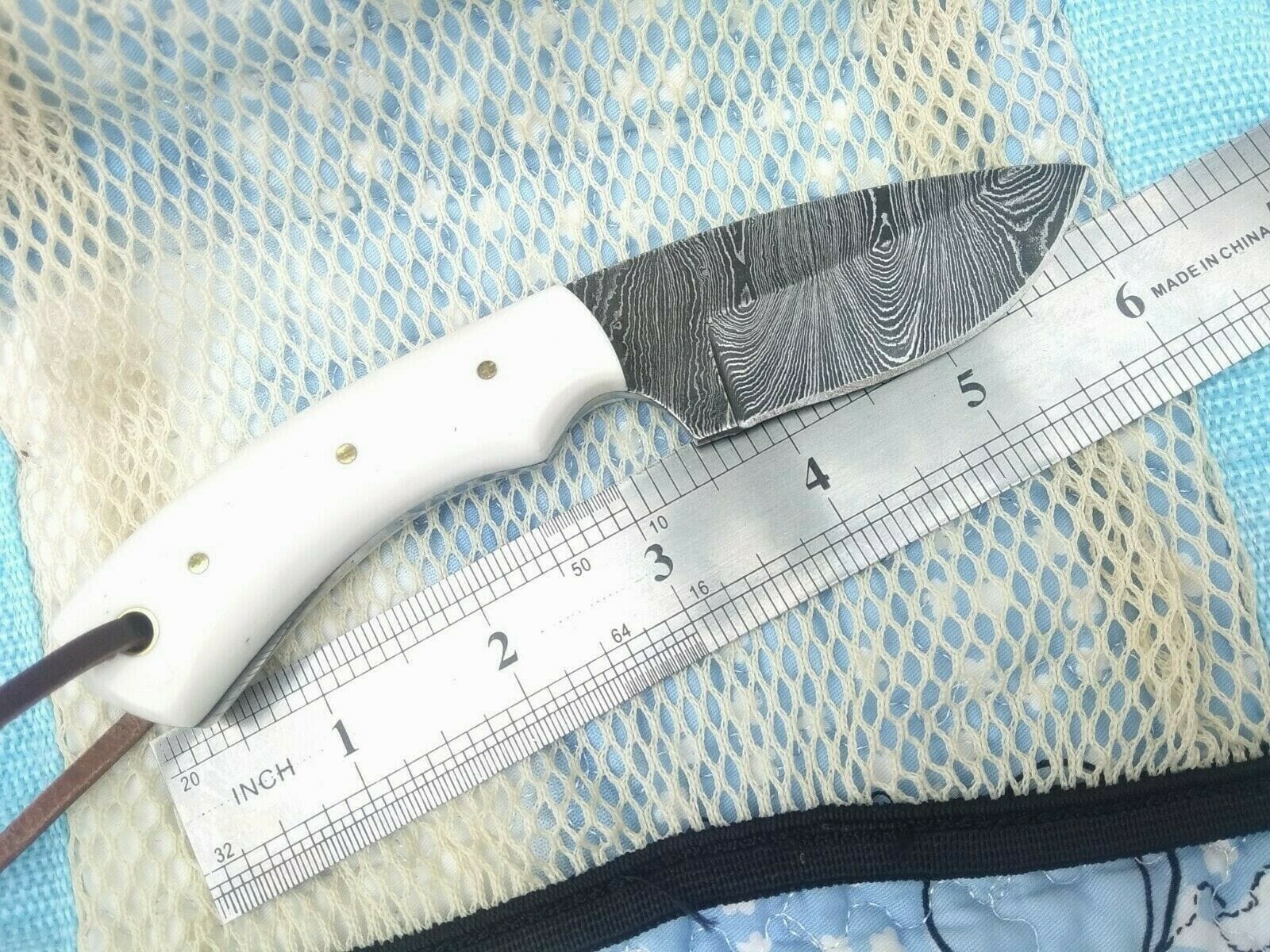 KBS Knives Store Skinner Knife Custom Handmade Damascus Steel Fixed Blade Skinning Knife