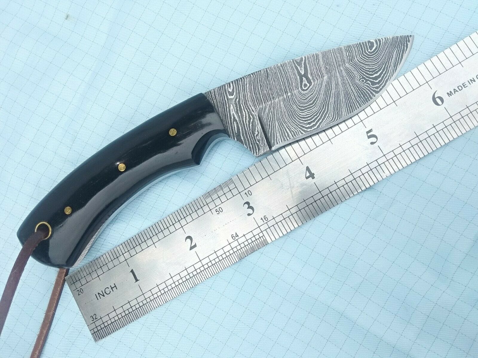 KBS Knives Store Skinner Knife Custom Handmade Damascus Steel Fixed Blade Skinning Knife