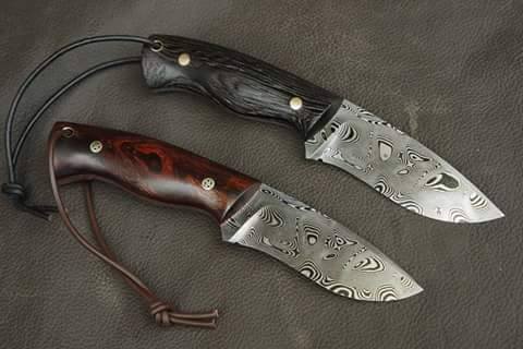 KBS Knives Store Skinner Knife Custom Handmade Damascus Steel Flat Grind Edge Hunting/Skinning Knife