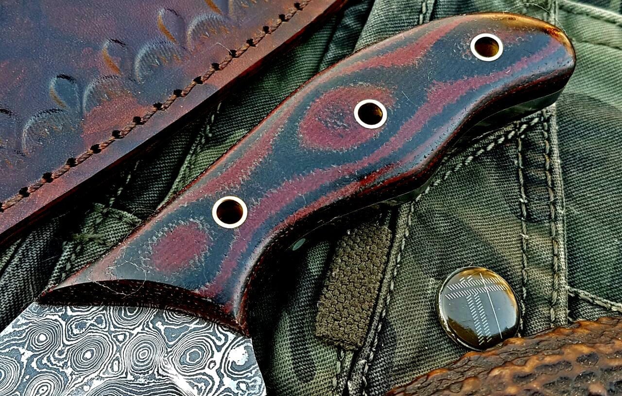 KBS Knives Store Skinner Knife Custom Handmade Damascus Steel Hunting Skinning Knife