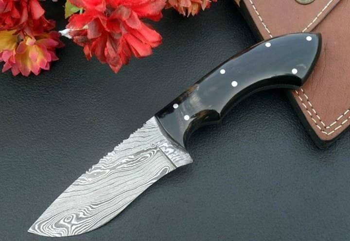 KBS Knives Store Skinner Knife Custom Handmade Damascus Steel Hunting/Skinning Knife