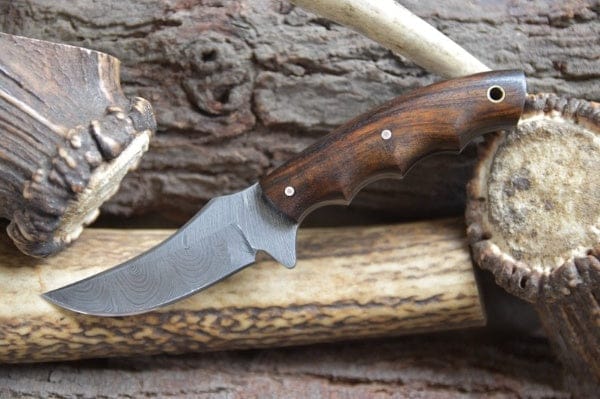 KBS Knives Store Skinner Knife Custom Handmade Damascus Steel Skinner Knife