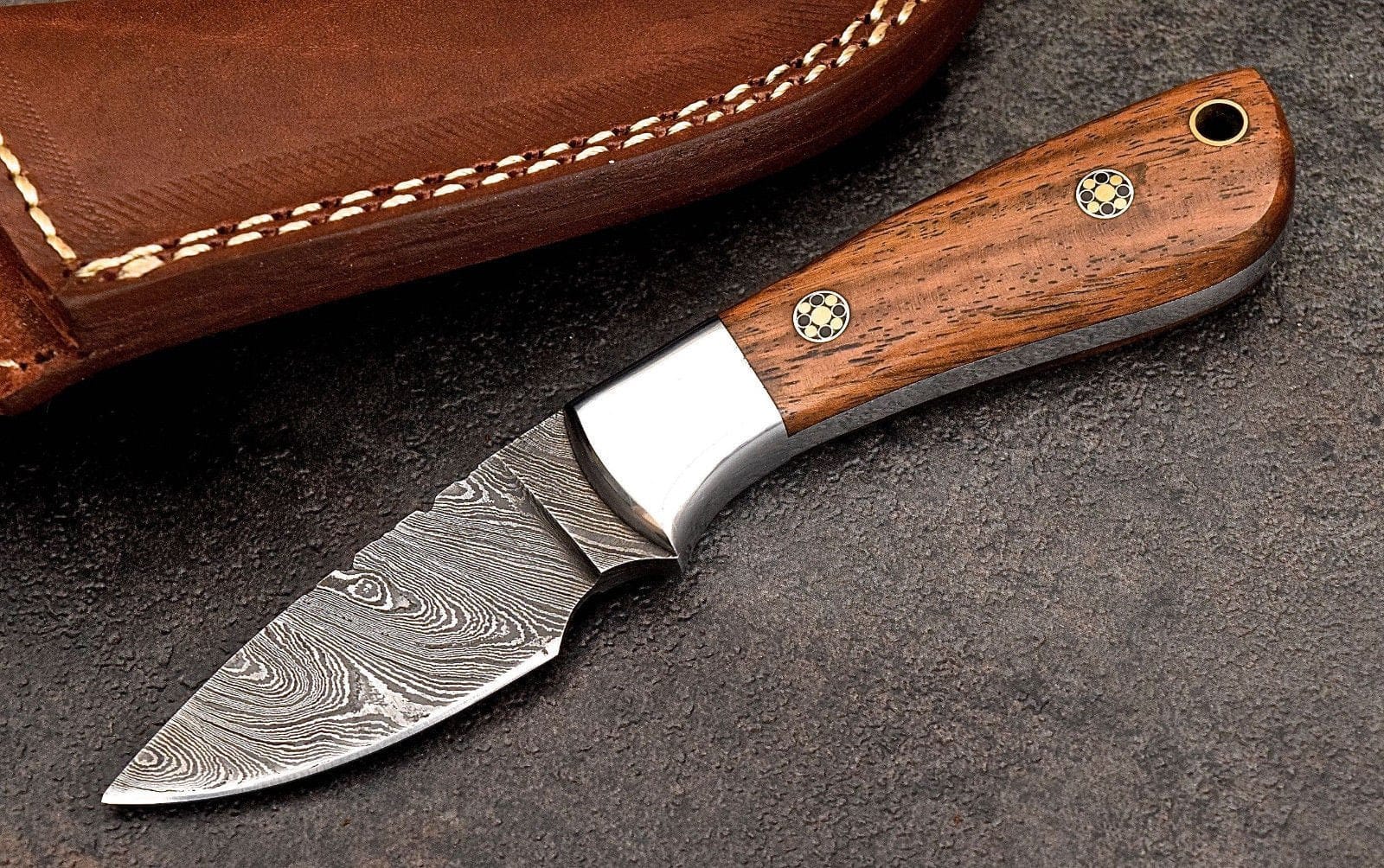 KBS Knives Store Skinner Knife Custom Handmade Damascus Steel Skinning/Camping/Hunting Knife