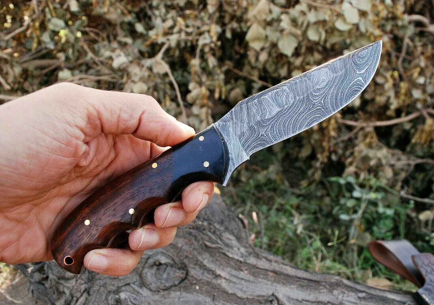 KBS Knives Store Skinner Knife Custom Handmade Damascus Steel Skinning Hunting Knife