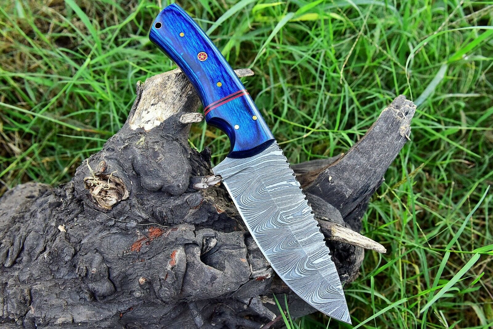 KBS Knives Store Skinner Knife Custom Handmade Damascus Steel Skinning Hunting Knife