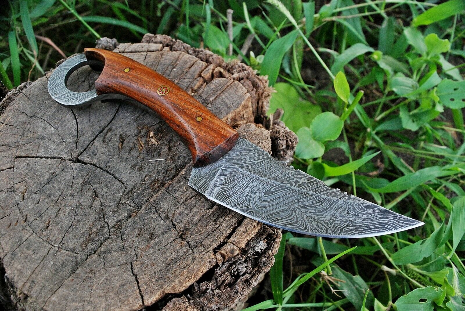 KBS Knives Store Skinner Knife Custom Handmade Damascus Steel Skinning Hunting Knife