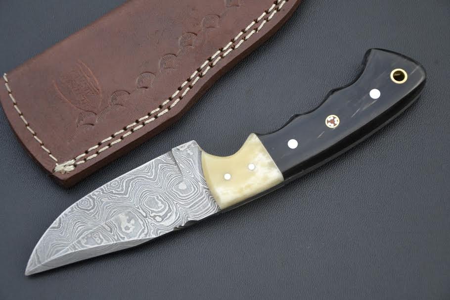 KBS Knives Store Skinner Knife Custom Handmade Damascus Steel Skinning/Hunting Knife
